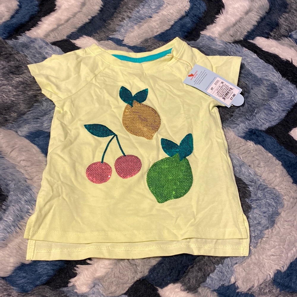 Yellow Cat & Jack Short sleeve 2T shirt girls